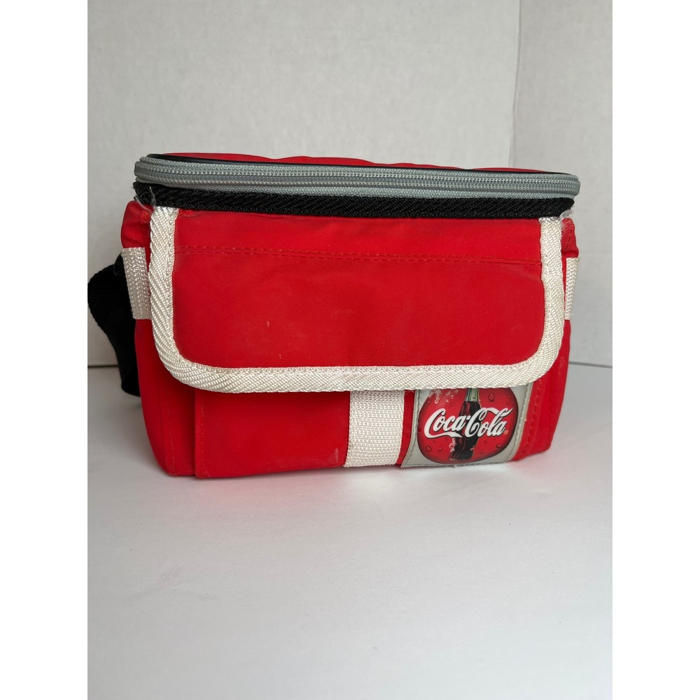 Vintage 1998 Coca-Cola Soft Cooler Bag Insulated Lunch Box Shoulder Strap Y2K
